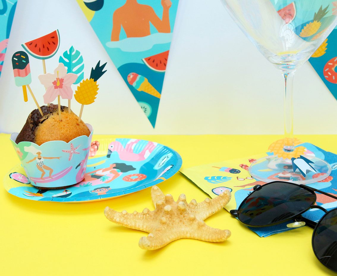Paper garland Summer - Let''s party (beach), flags, 270 cm EOL